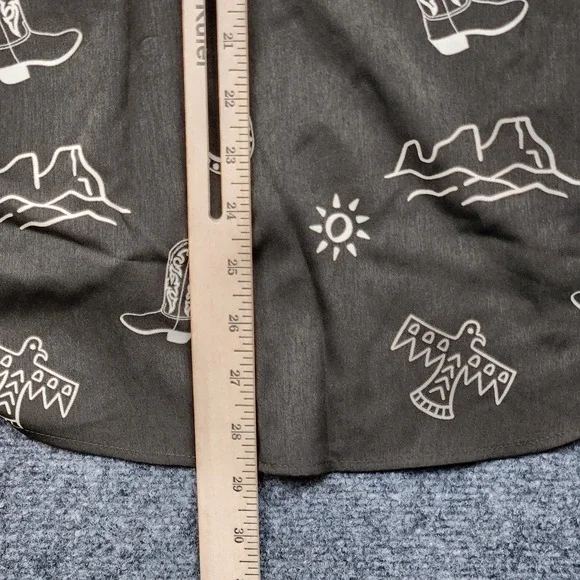 Ariat Shirt Womens Medium Brown Western Desert Print Button Front Long Sleeve - Picture 7 of 9